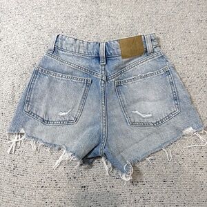 Cotton On Light Blue Distressed Denim Shorts XXS
